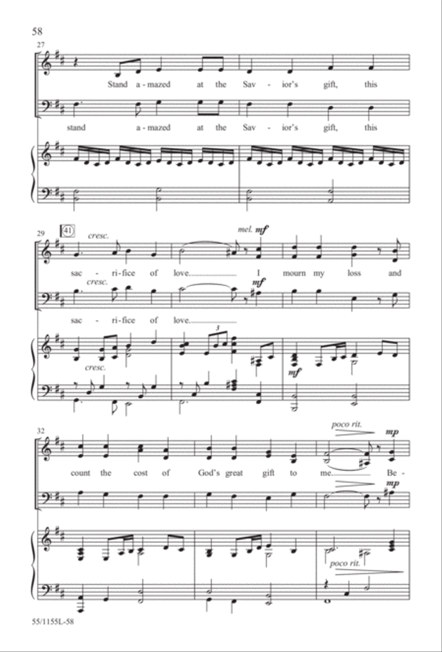 No Stone Could Hold Him (Digital Download) 3-Part scores gallery preview page 58
