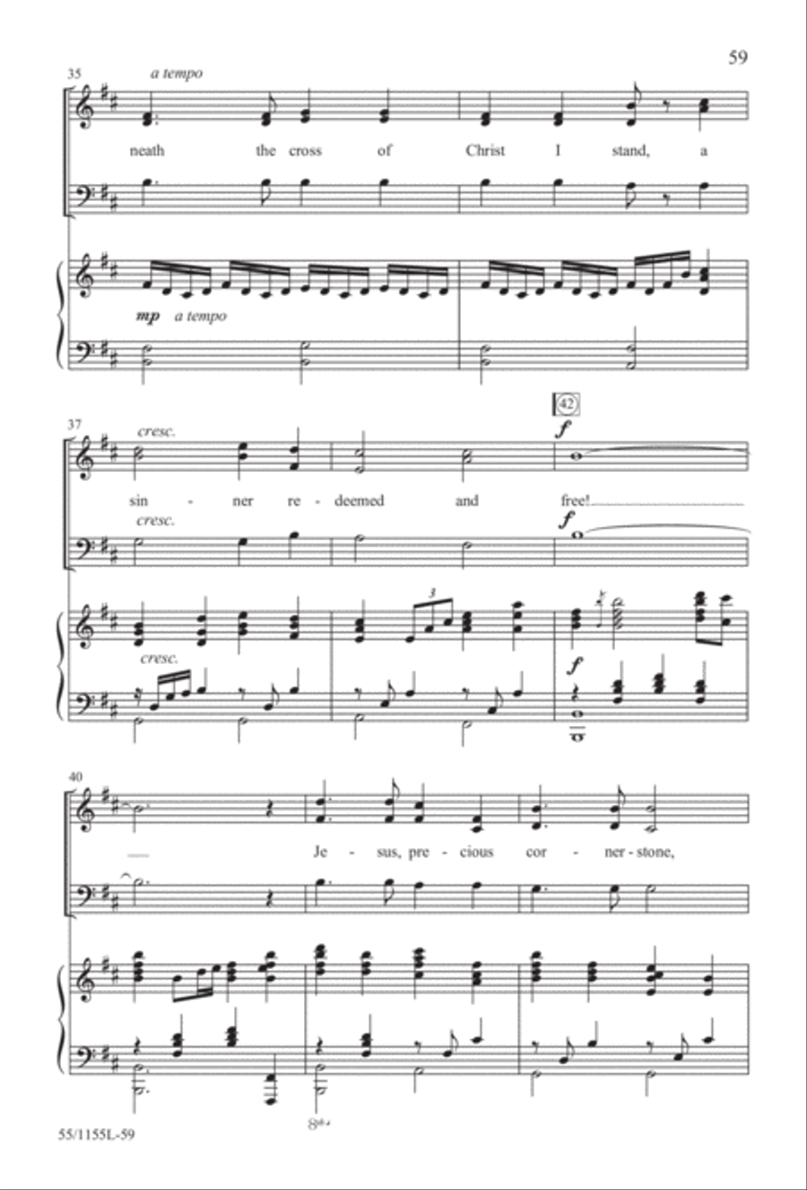 No Stone Could Hold Him (Digital Download) 3-Part scores gallery preview page 59