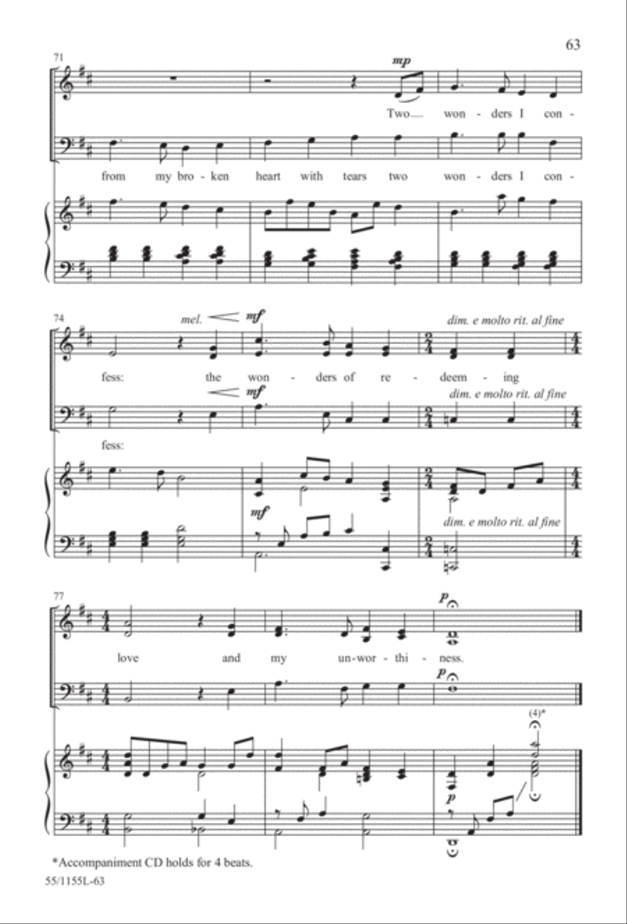 No Stone Could Hold Him (Digital Download) 3-Part scores gallery preview page 63