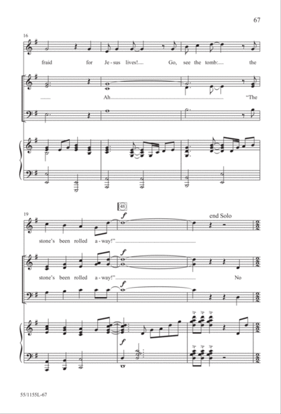 No Stone Could Hold Him (Digital Download) 3-Part scores gallery preview page 67