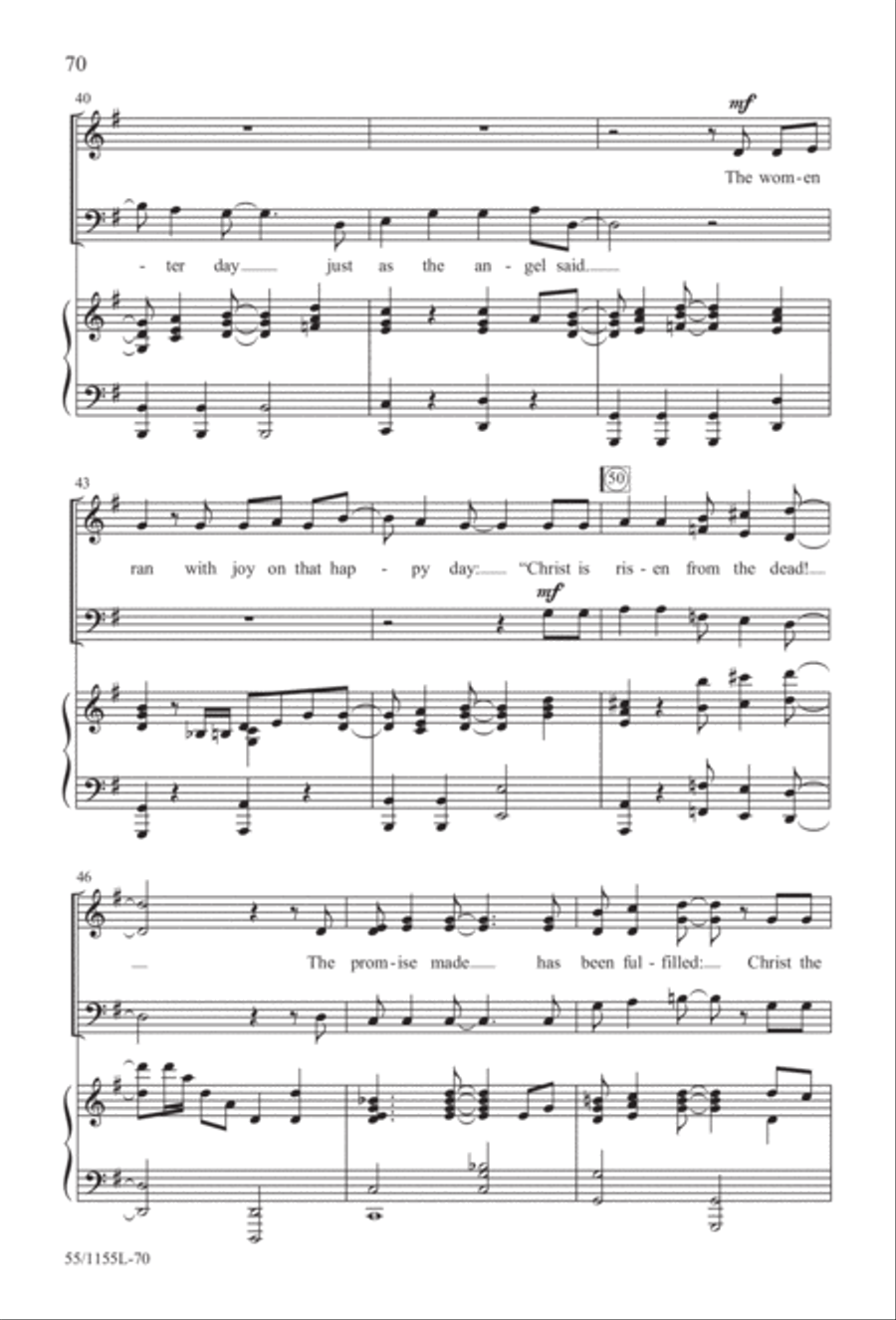 No Stone Could Hold Him (Digital Download) 3-Part scores gallery preview page 70