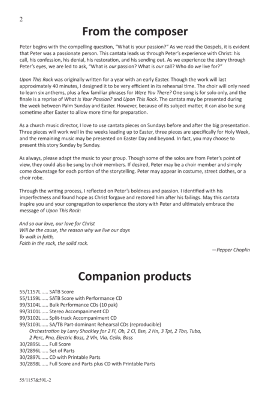 Upon This Rock (Digital Download) 4-Part scores gallery preview page 2