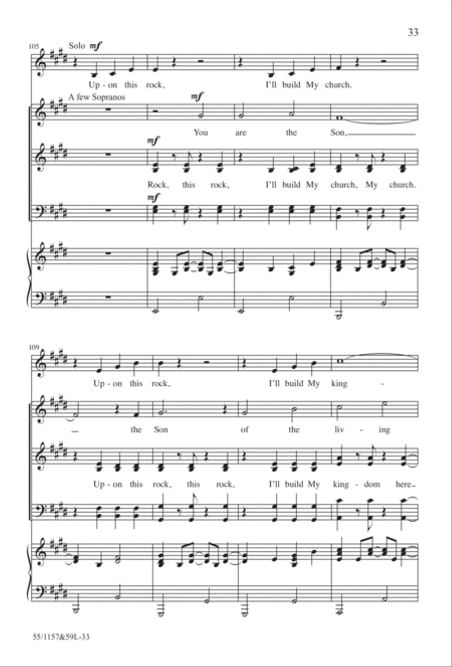 Upon This Rock (Digital Download) 4-Part scores gallery preview page 33