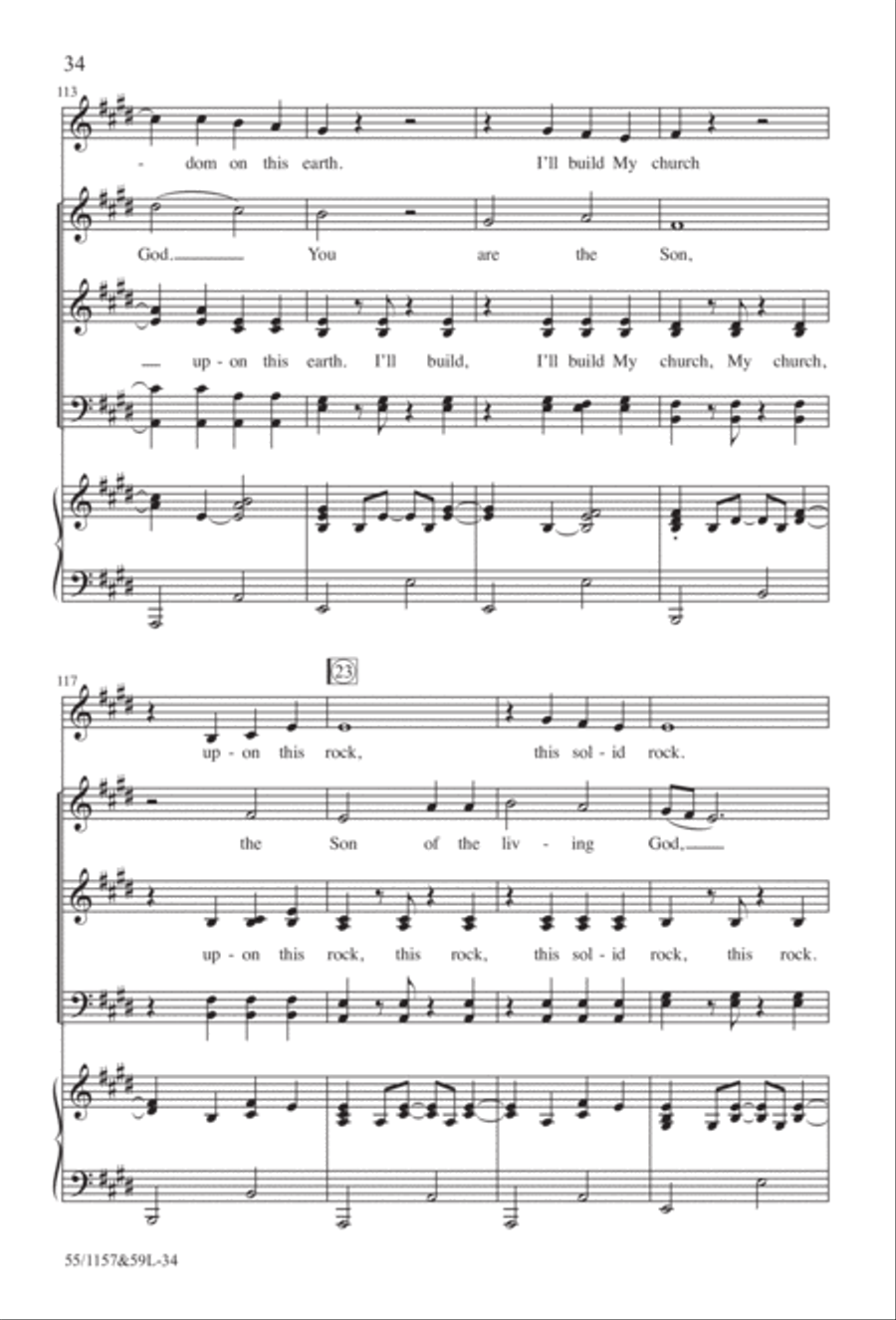 Upon This Rock (Digital Download) 4-Part scores gallery preview page 34