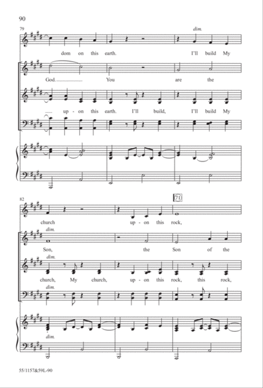 Upon This Rock (Digital Download) 4-Part scores gallery preview page 90