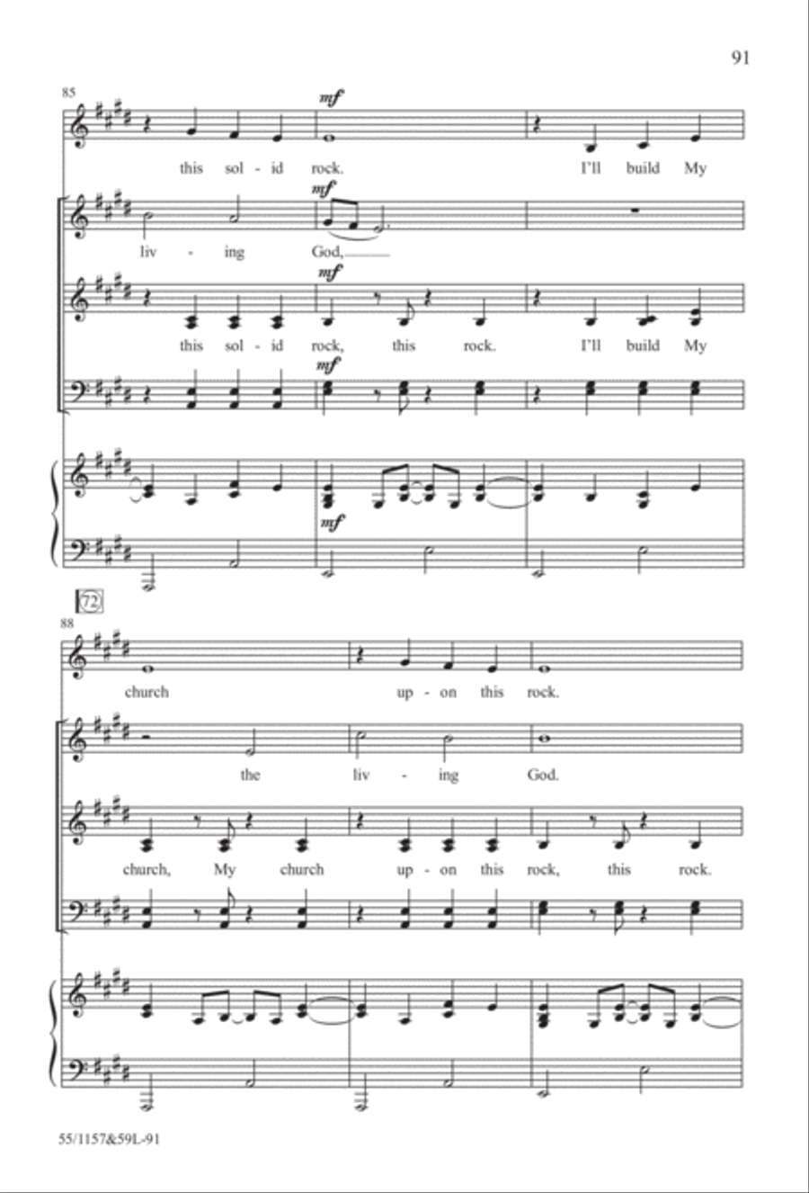 Upon This Rock (Digital Download) 4-Part scores gallery preview page 91