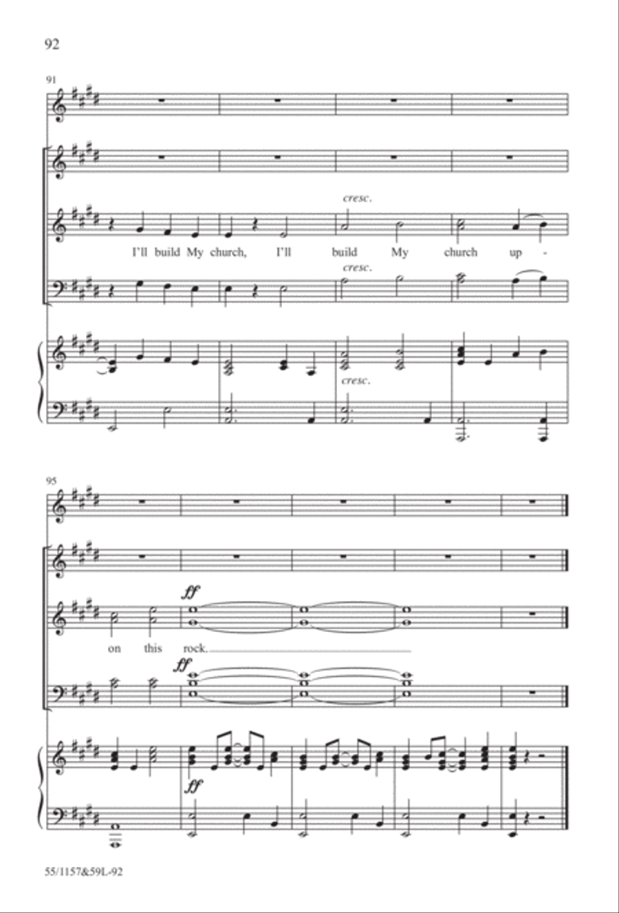 Upon This Rock (Digital Download) 4-Part scores gallery preview page 92