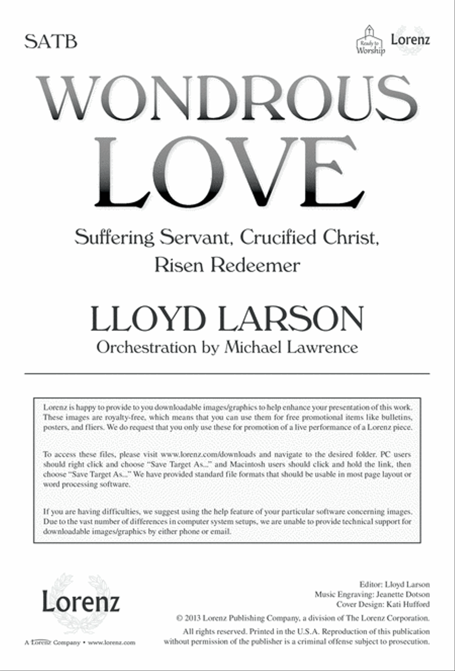 Wondrous Love (Digital Download) 4-Part scores gallery preview page 1