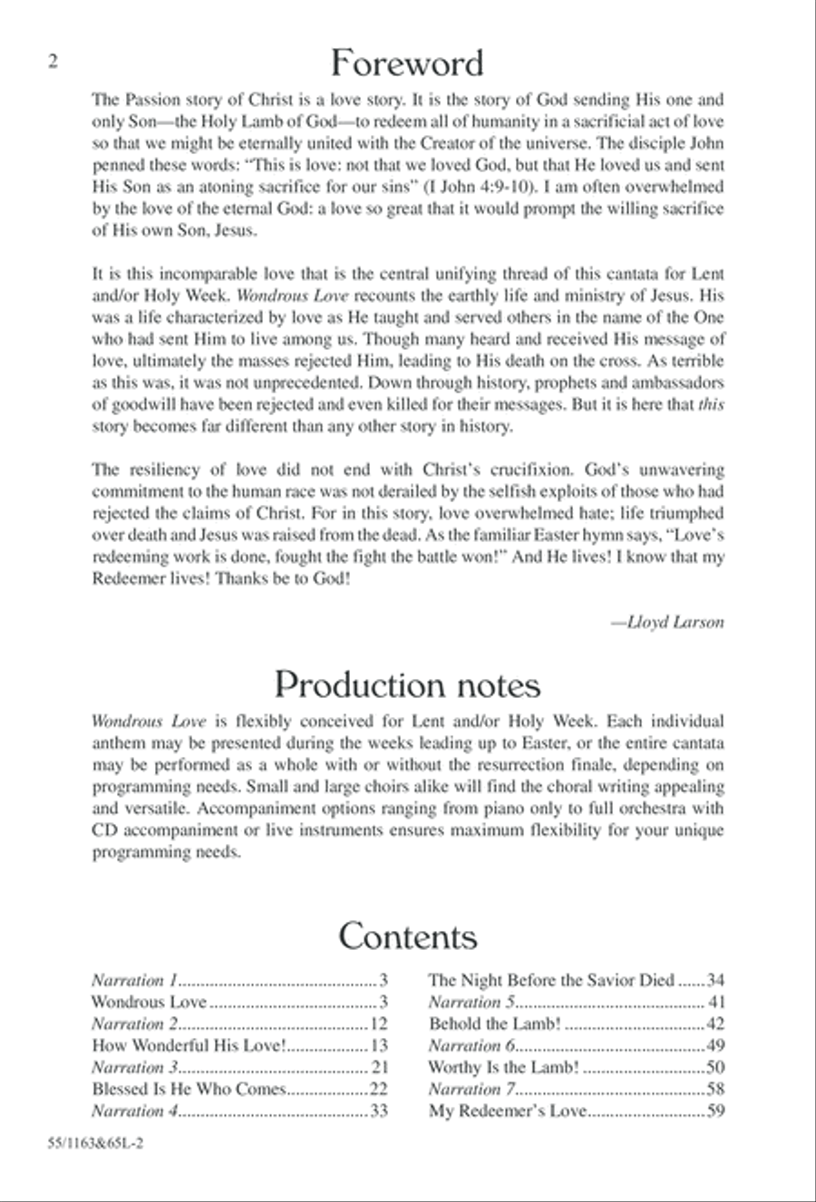 Wondrous Love (Digital Download) 4-Part scores gallery preview page 2