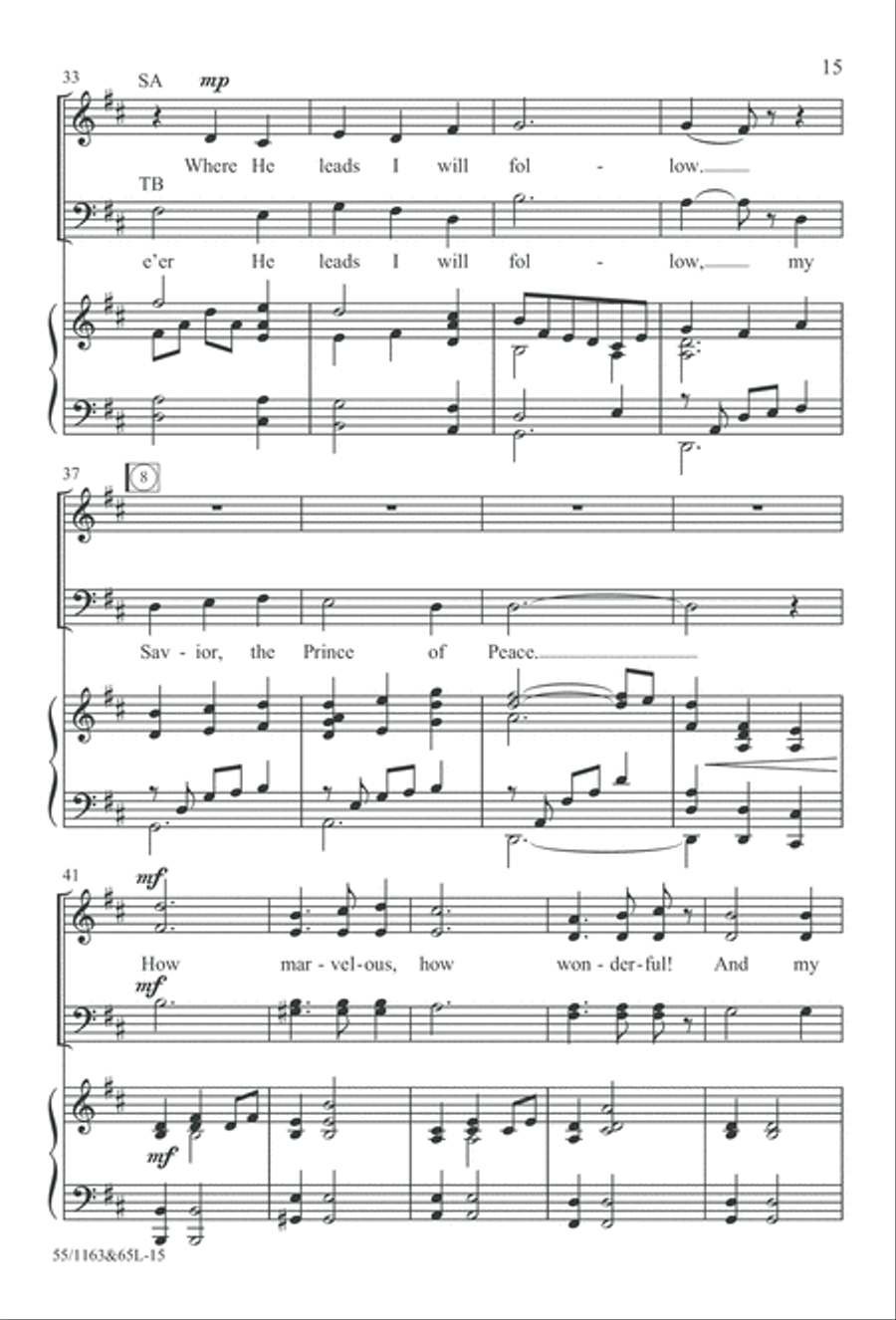 Wondrous Love (Digital Download) 4-Part scores gallery preview page 15