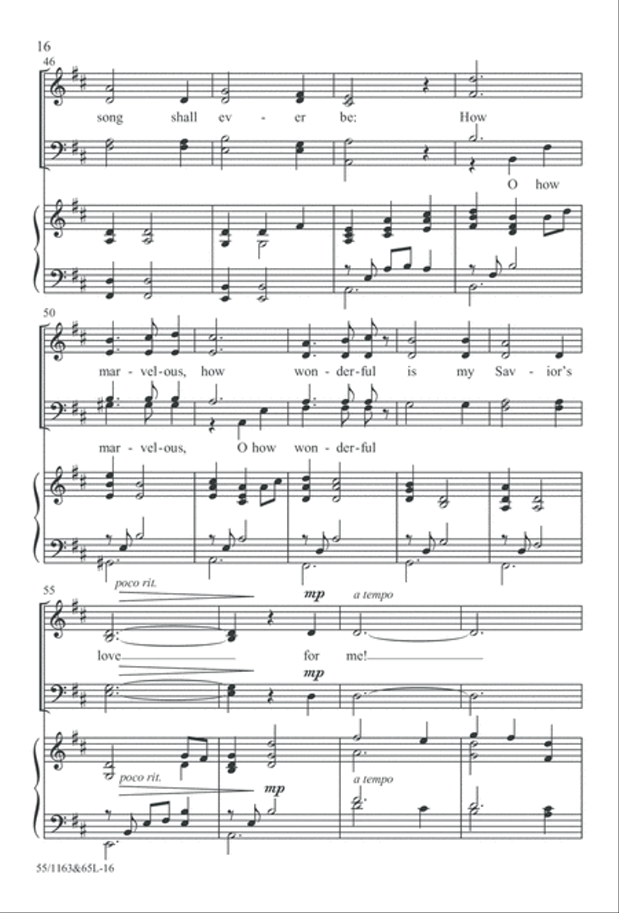 Wondrous Love (Digital Download) 4-Part scores gallery preview page 16