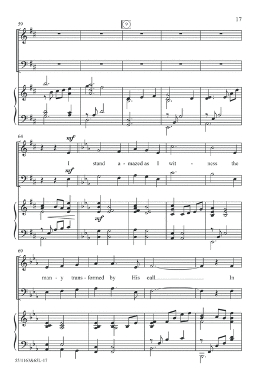 Wondrous Love (Digital Download) 4-Part scores gallery preview page 17