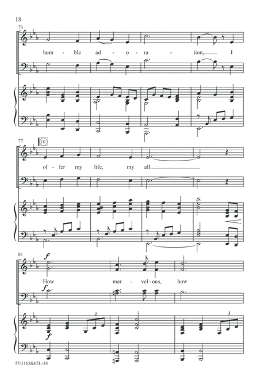 Wondrous Love (Digital Download) 4-Part scores gallery preview page 18