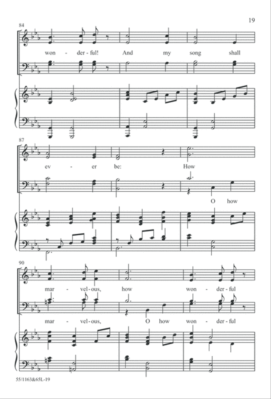 Wondrous Love (Digital Download) 4-Part scores gallery preview page 19