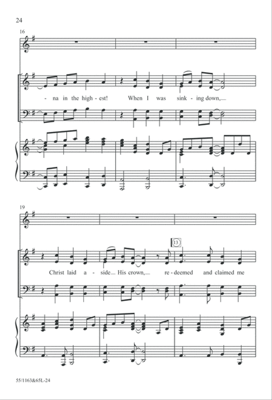 Wondrous Love (Digital Download) 4-Part scores gallery preview page 24