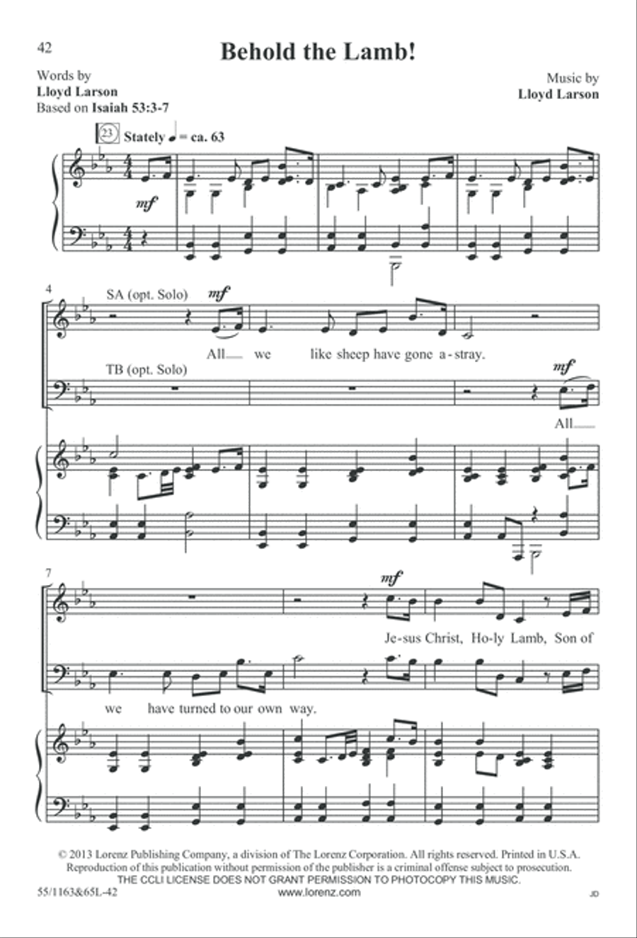 Wondrous Love (Digital Download) 4-Part scores gallery preview page 42