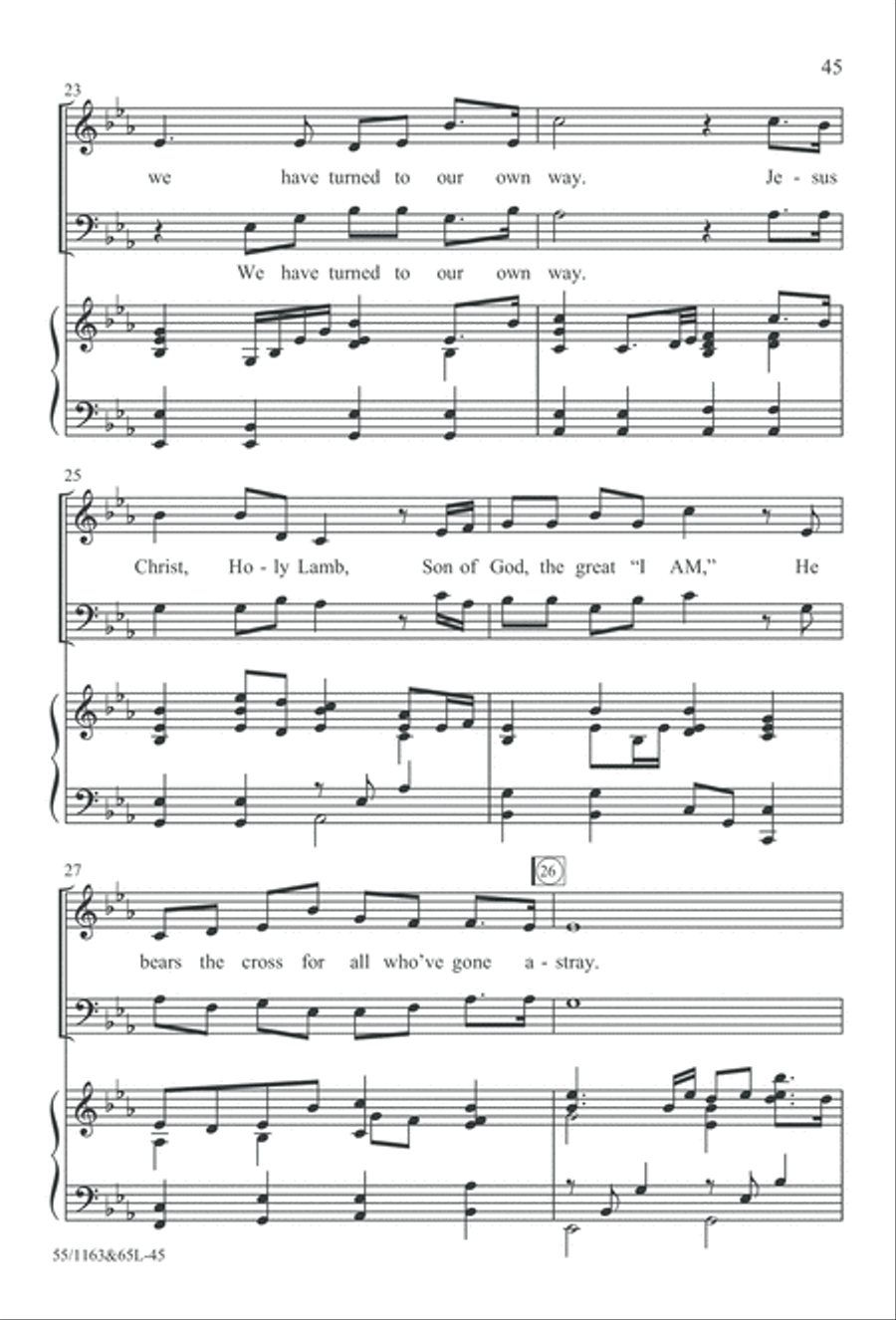 Wondrous Love (Digital Download) 4-Part scores gallery preview page 45