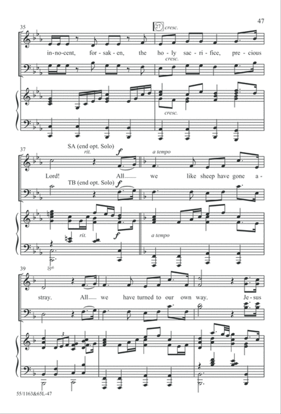 Wondrous Love (Digital Download) 4-Part scores gallery preview page 47