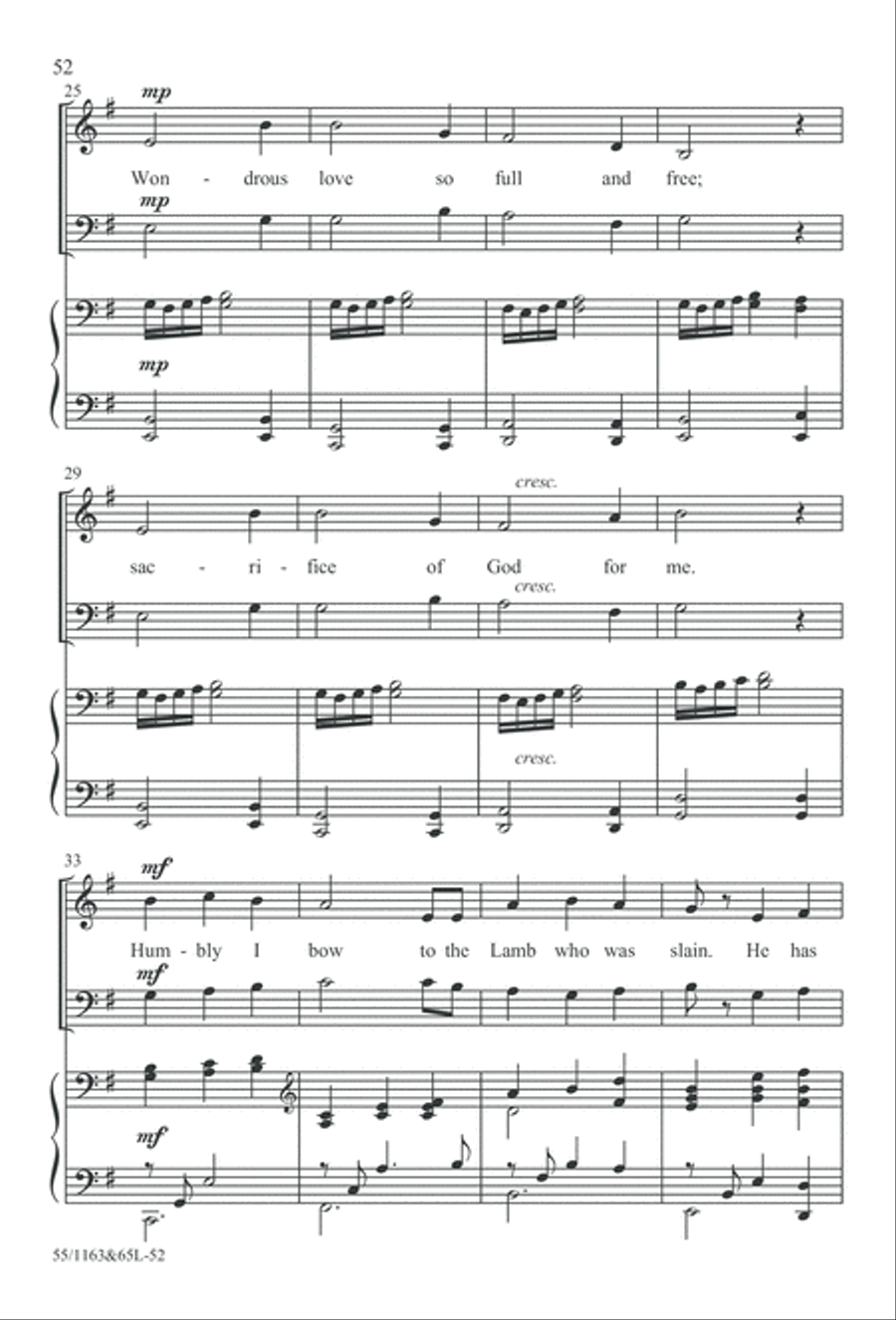 Wondrous Love (Digital Download) 4-Part scores gallery preview page 52