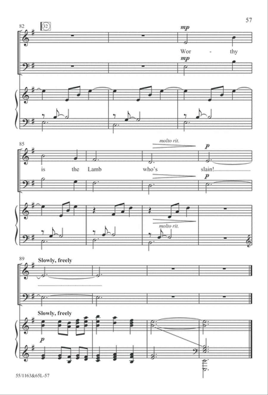 Wondrous Love (Digital Download) 4-Part scores gallery preview page 57