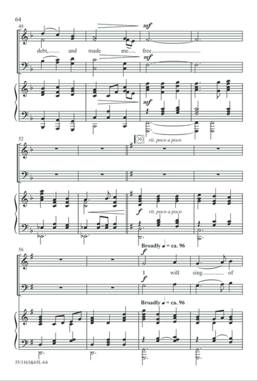 Wondrous Love (Digital Download) 4-Part scores gallery preview page 64