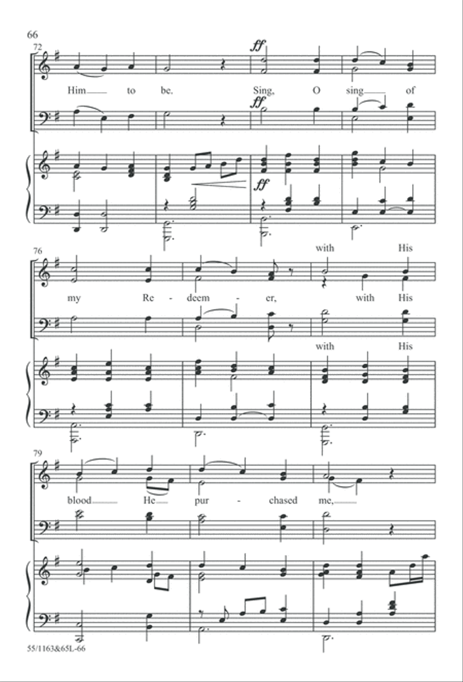 Wondrous Love (Digital Download) 4-Part scores gallery preview page 66