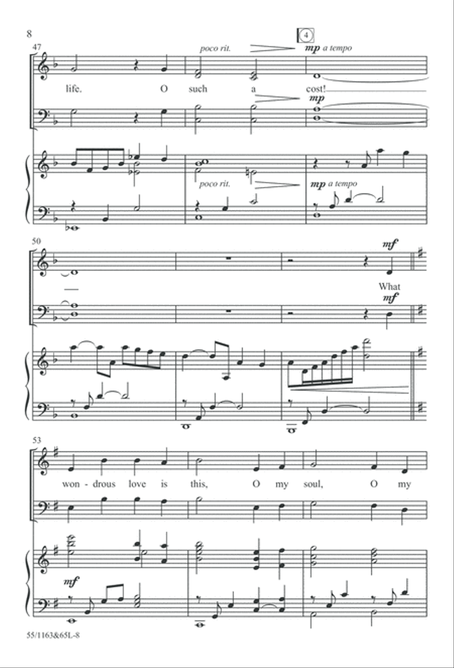 Wondrous Love (Digital Download) 4-Part scores gallery preview page 8