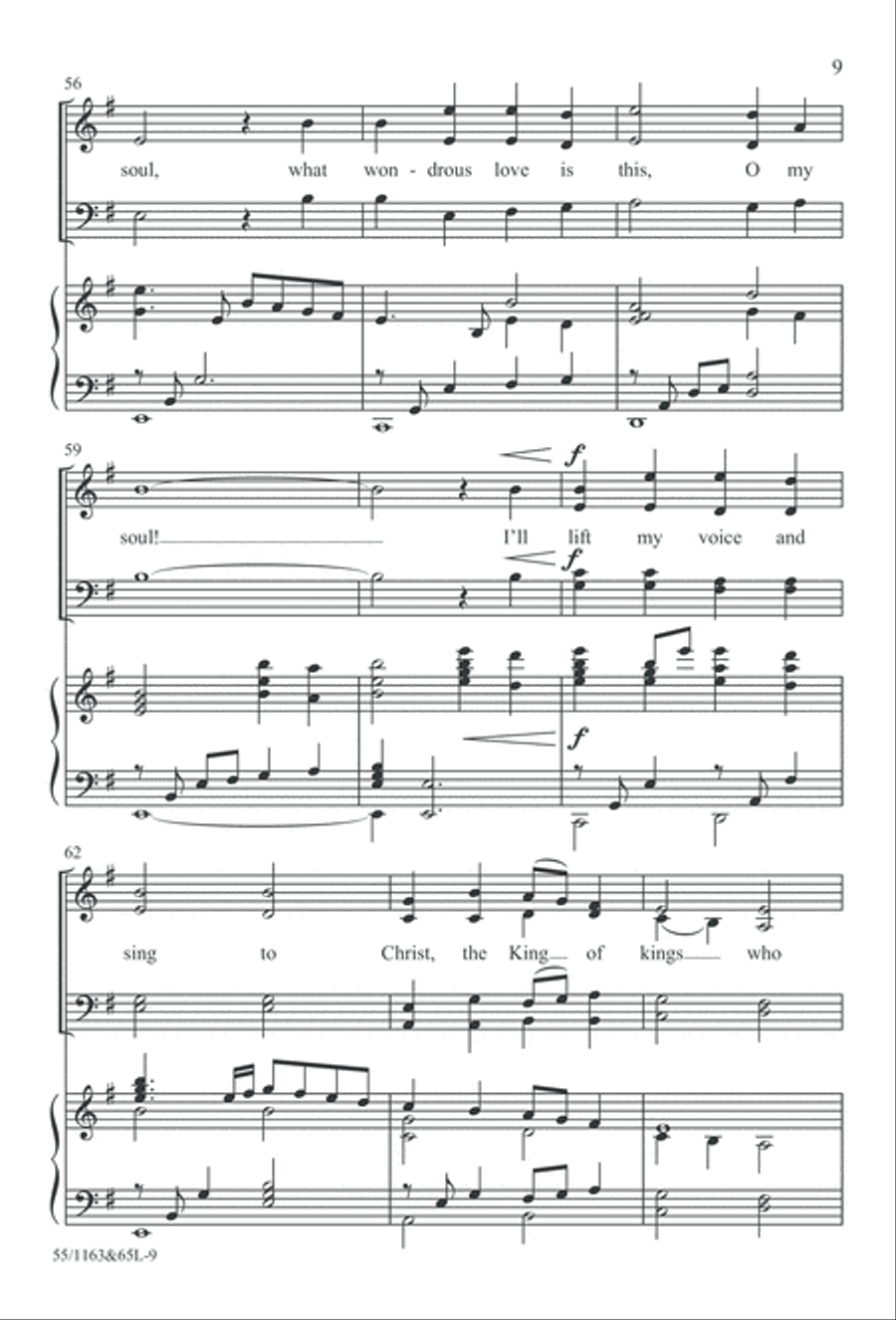 Wondrous Love (Digital Download) 4-Part scores gallery preview page 9