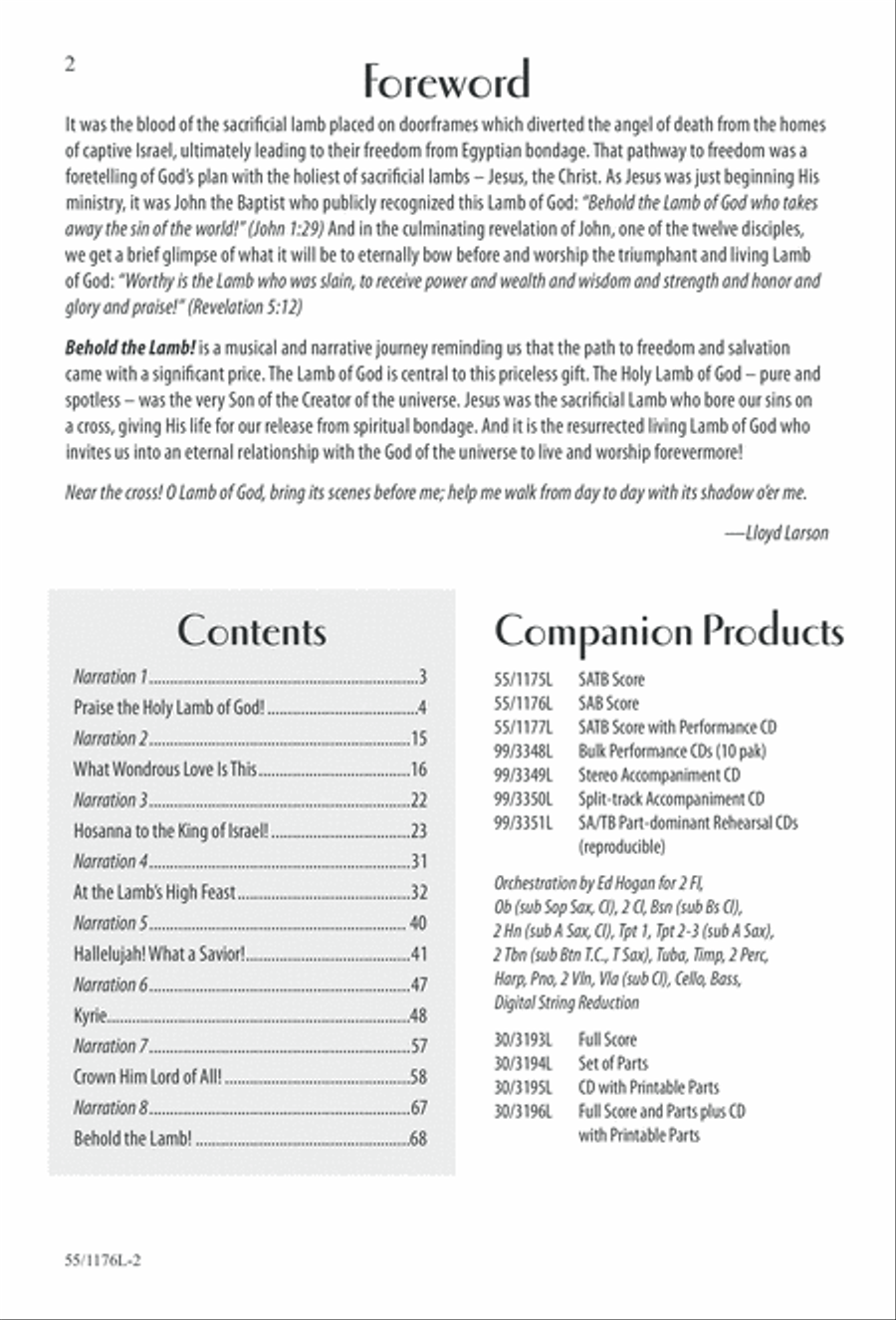 Behold the Lamb! - SAB (Digital Download) 3-Part scores gallery preview page 2