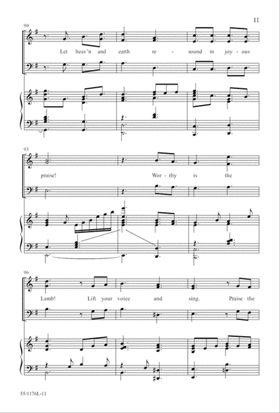 Behold the Lamb! - SAB (Digital Download) 3-Part scores gallery preview page 11