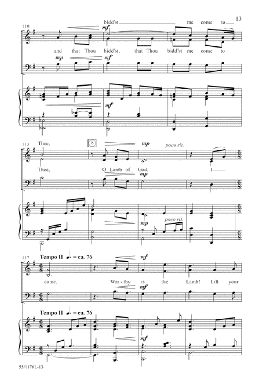 Behold the Lamb! - SAB (Digital Download) 3-Part scores gallery preview page 13