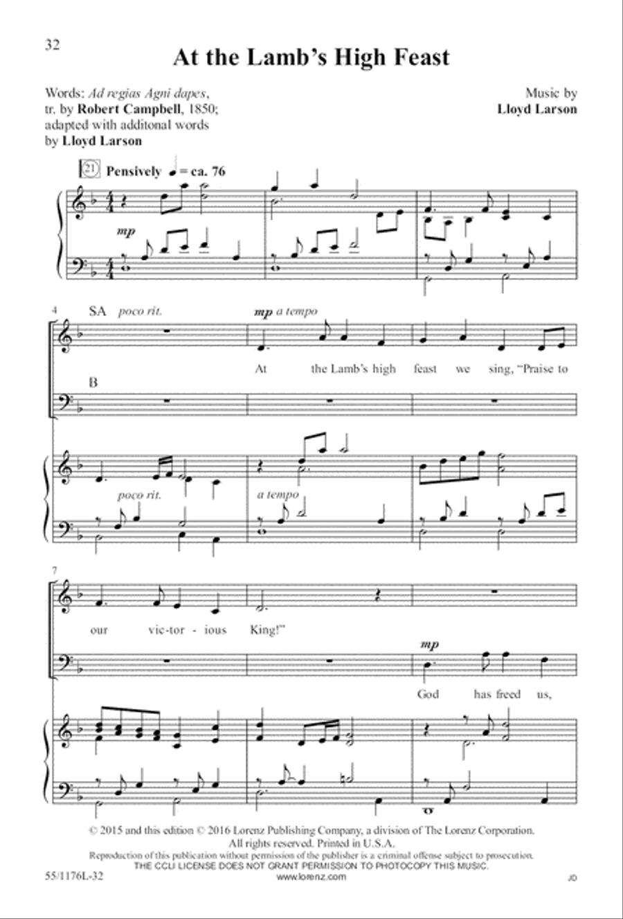 Behold the Lamb! - SAB (Digital Download) 3-Part scores gallery preview page 32