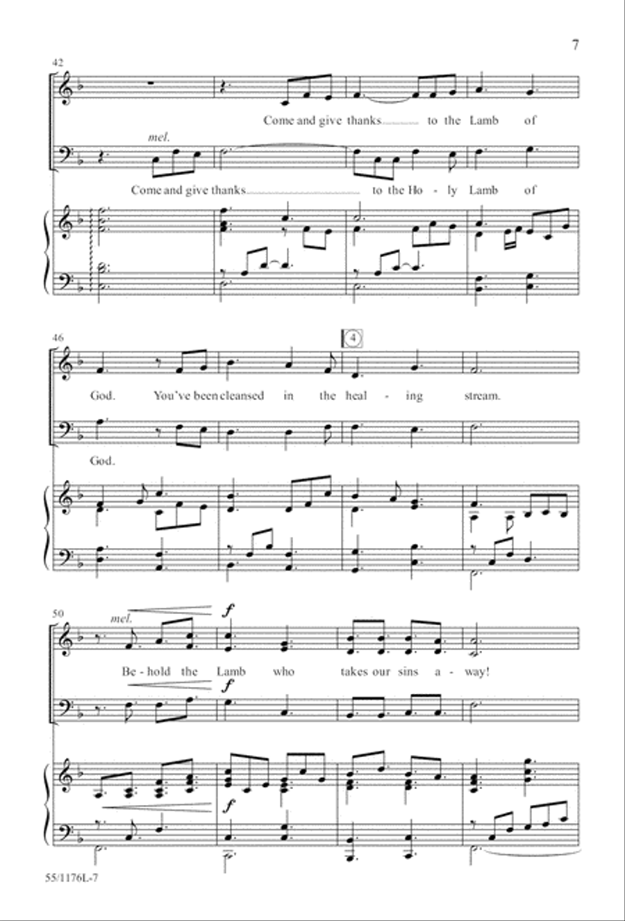 Behold the Lamb! - SAB (Digital Download) 3-Part scores gallery preview page 7