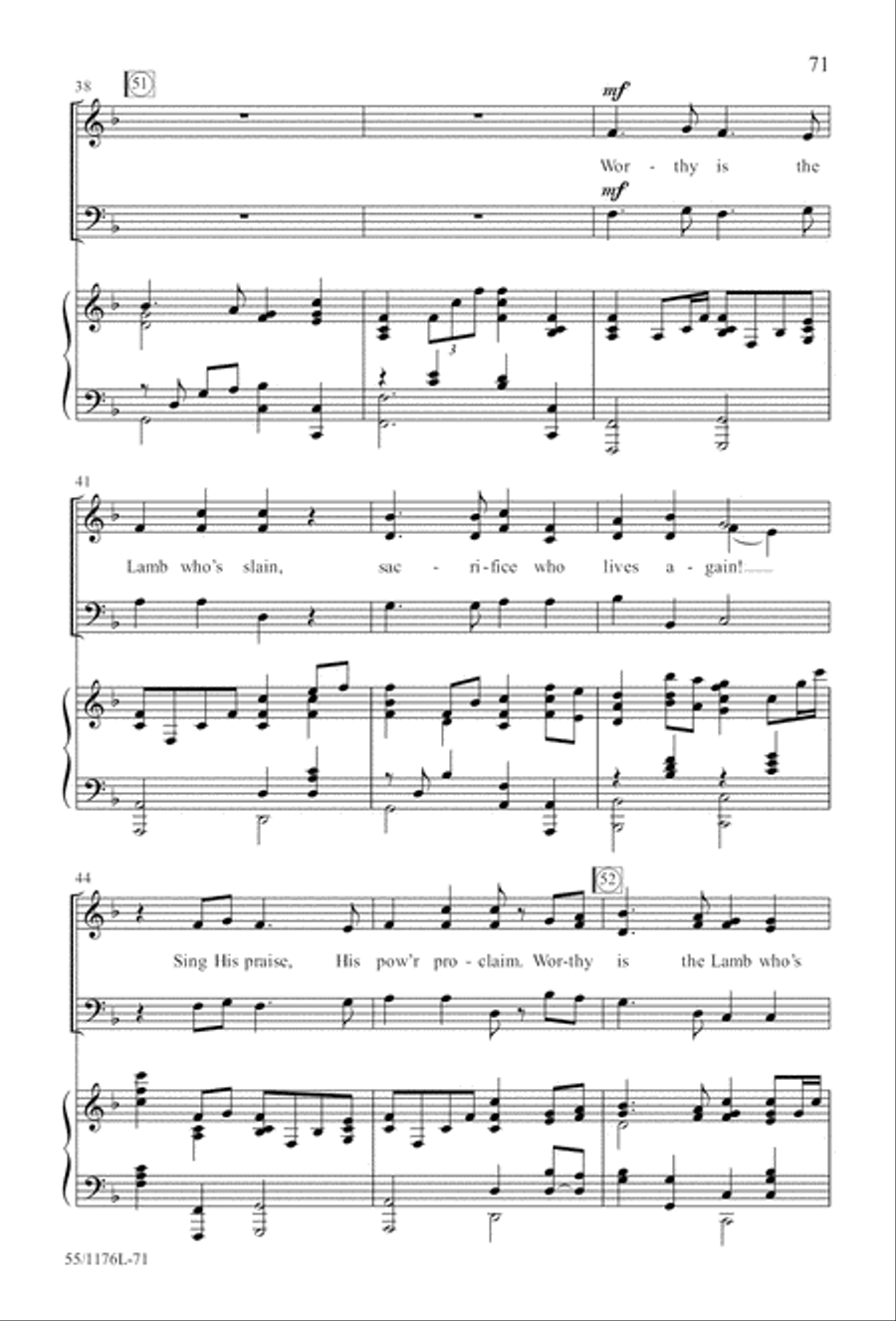 Behold the Lamb! - SAB (Digital Download) 3-Part scores gallery preview page 71