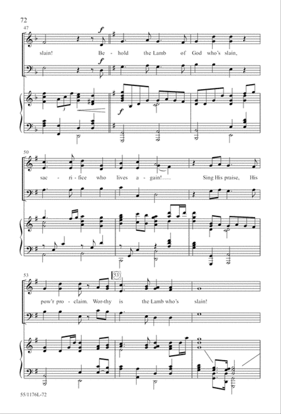 Behold the Lamb! - SAB (Digital Download) 3-Part scores gallery preview page 72