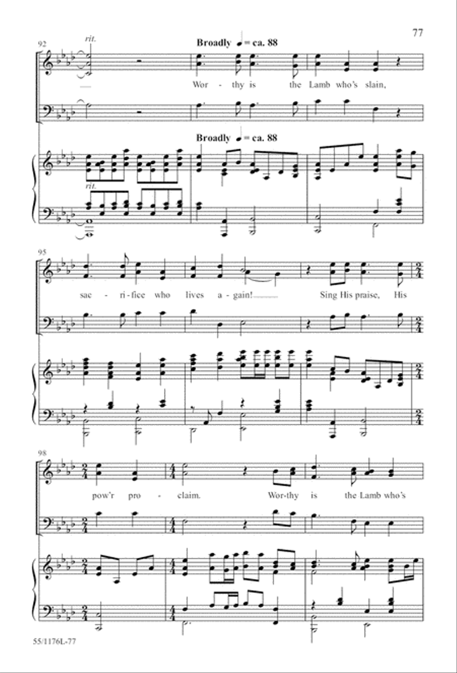 Behold the Lamb! - SAB (Digital Download) 3-Part scores gallery preview page 77