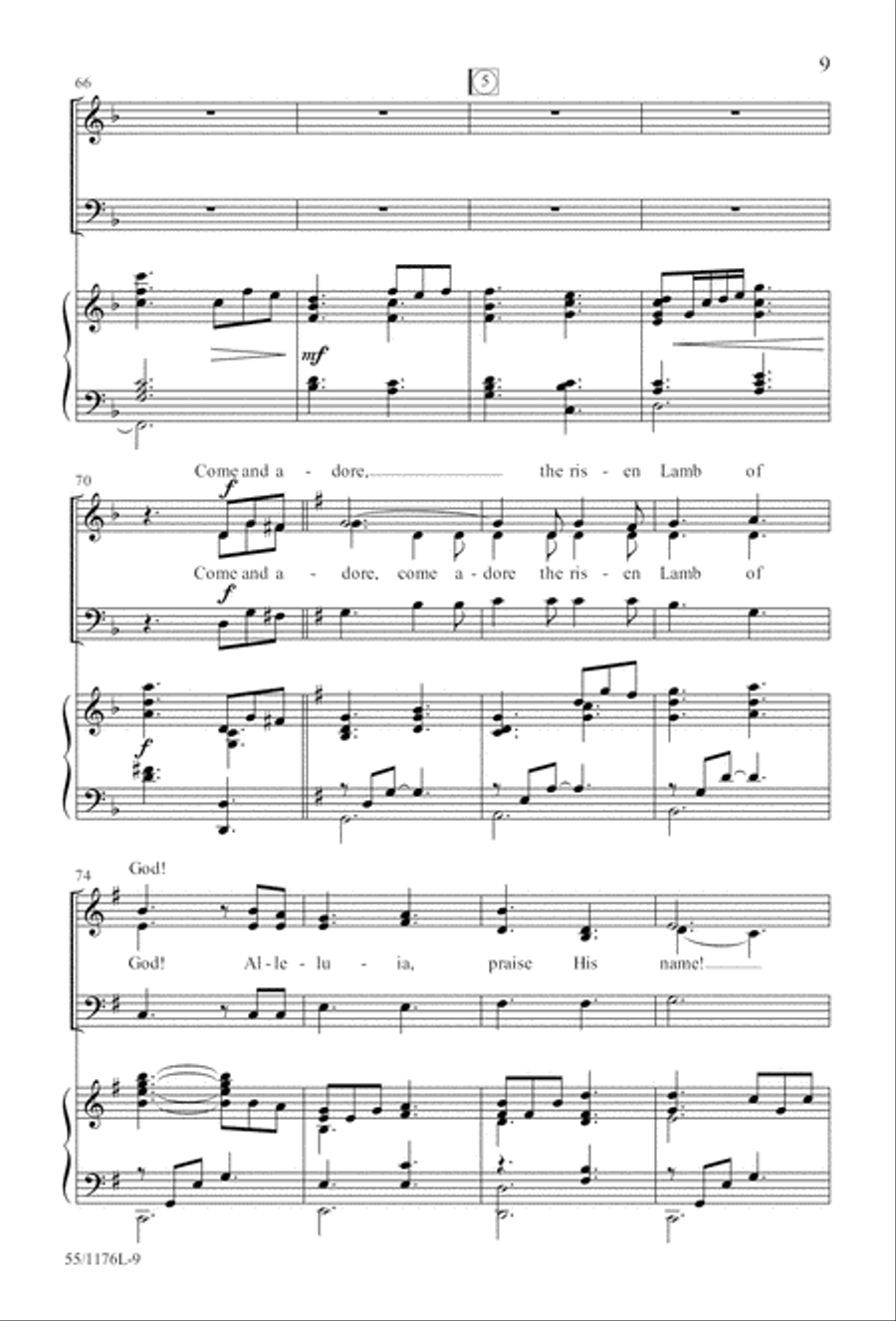 Behold the Lamb! - SAB (Digital Download) 3-Part scores gallery preview page 9