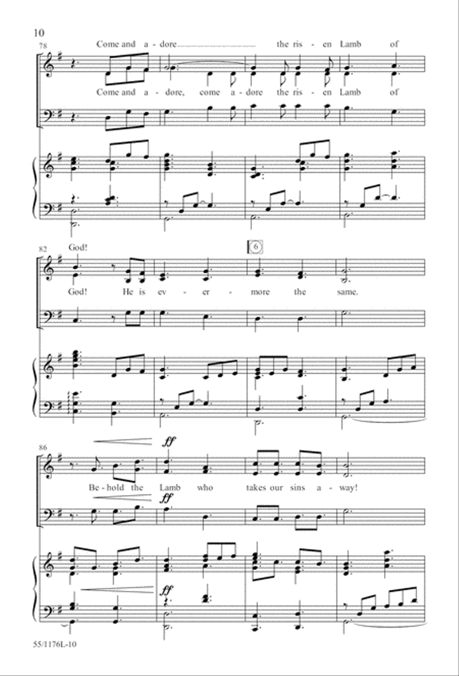 Behold the Lamb! - SAB (Digital Download) 3-Part scores gallery preview page 10