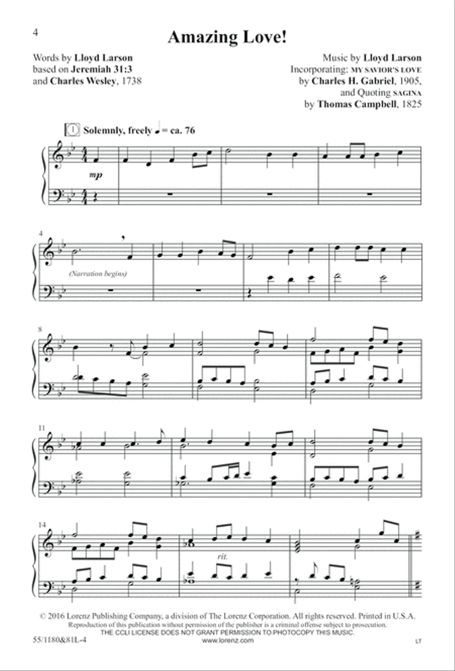 Amazing Love! (Digital Download) 4-Part scores gallery preview page 4