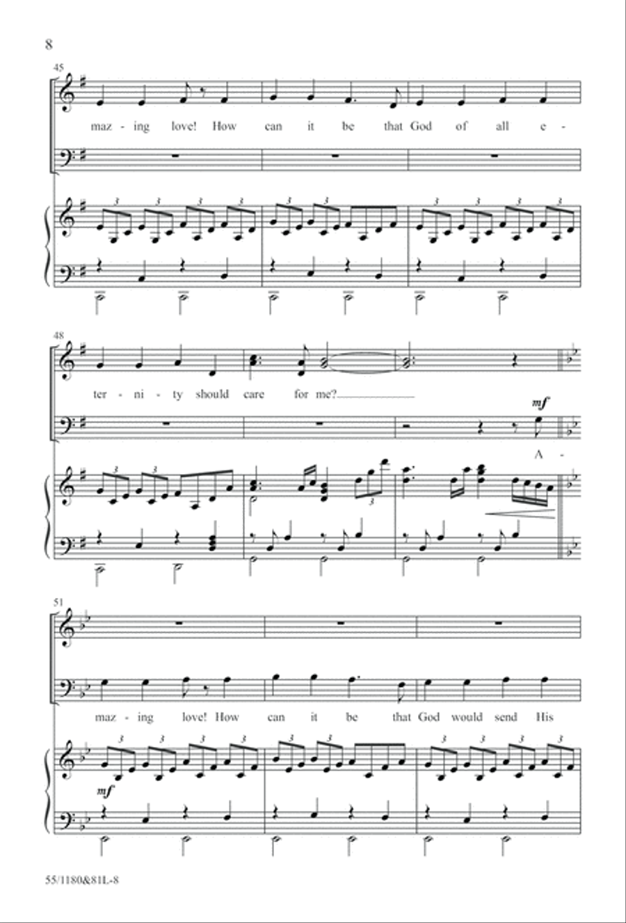 Amazing Love! (Digital Download) 4-Part scores gallery preview page 8