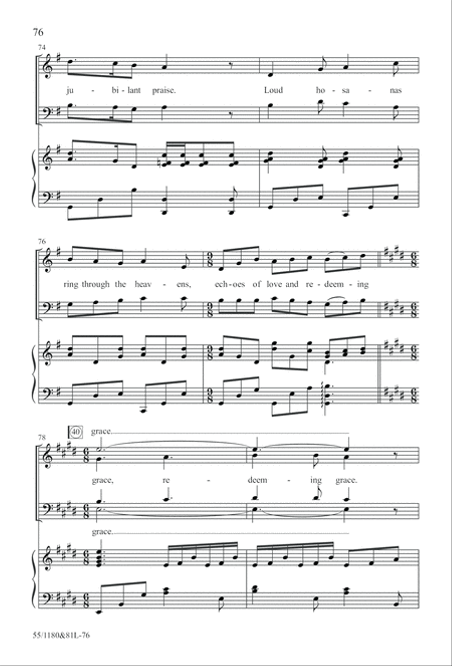 Amazing Love! (Digital Download) 4-Part scores gallery preview page 76