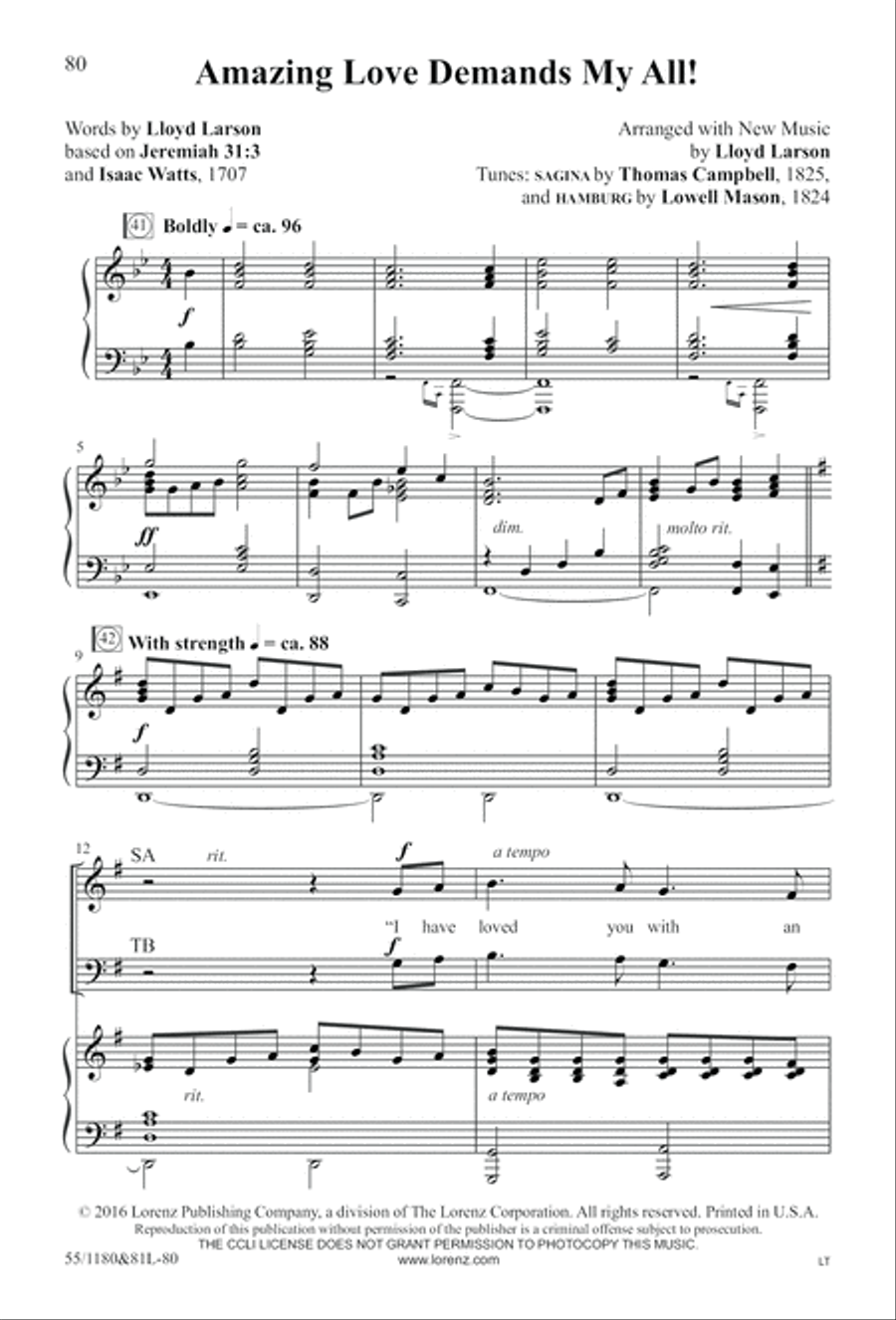 Amazing Love! (Digital Download) 4-Part scores gallery preview page 80