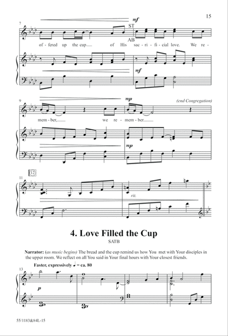 Come to the Cross and Remember (Digital Download) 4-Part scores gallery preview page 15