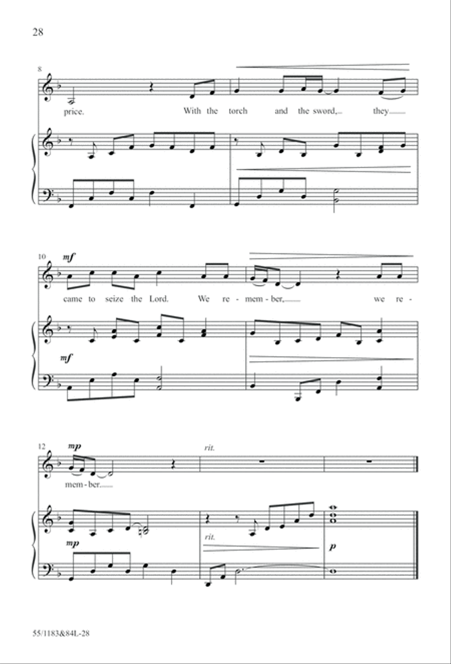 Come to the Cross and Remember (Digital Download) 4-Part scores gallery preview page 28