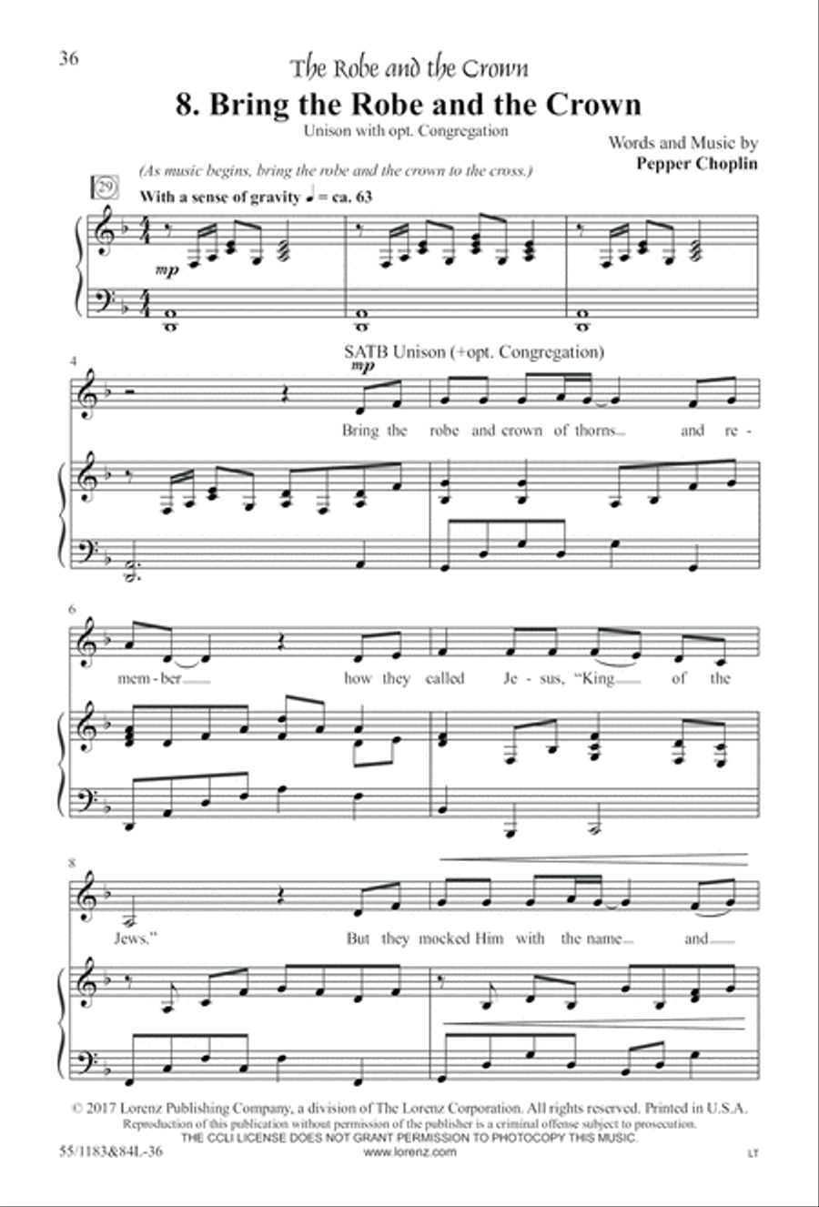 Come to the Cross and Remember (Digital Download) 4-Part scores gallery preview page 36