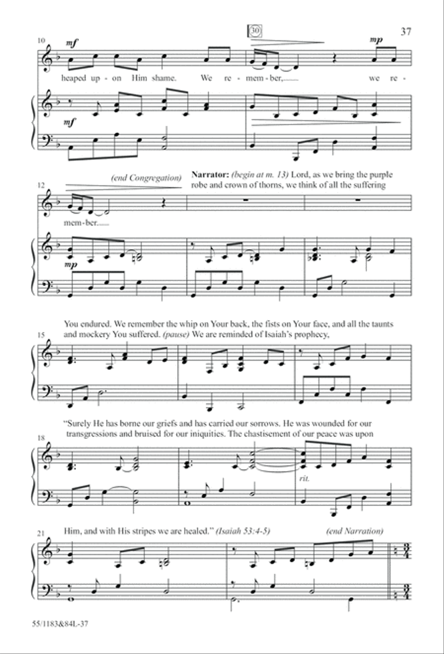 Come to the Cross and Remember (Digital Download) 4-Part scores gallery preview page 37