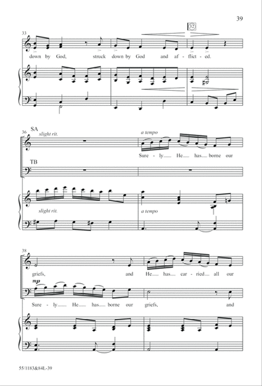 Come to the Cross and Remember (Digital Download) 4-Part scores gallery preview page 39
