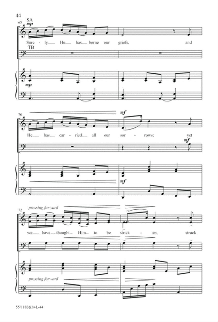 Come to the Cross and Remember (Digital Download) 4-Part scores gallery preview page 44