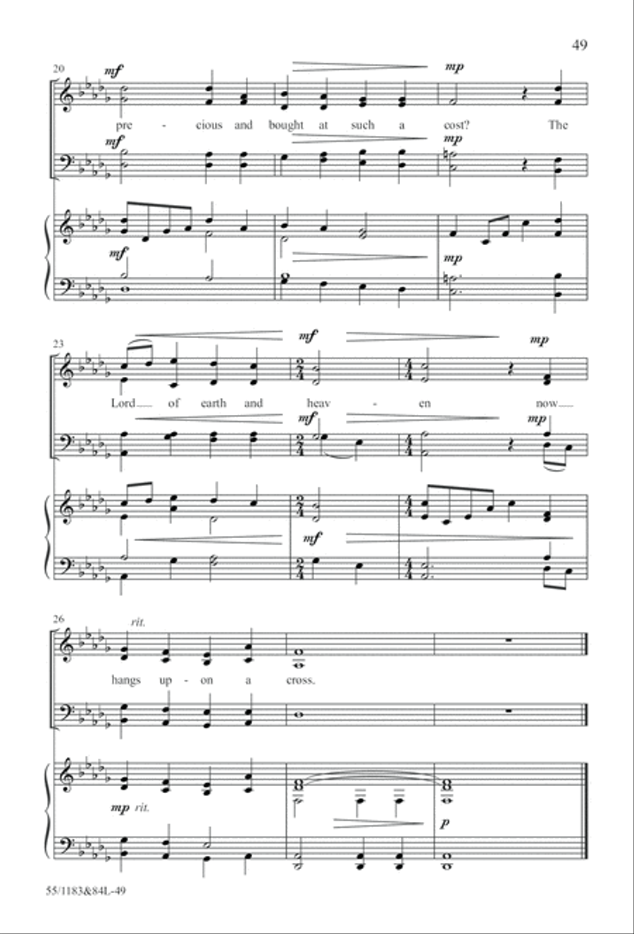Come to the Cross and Remember (Digital Download) 4-Part scores gallery preview page 49