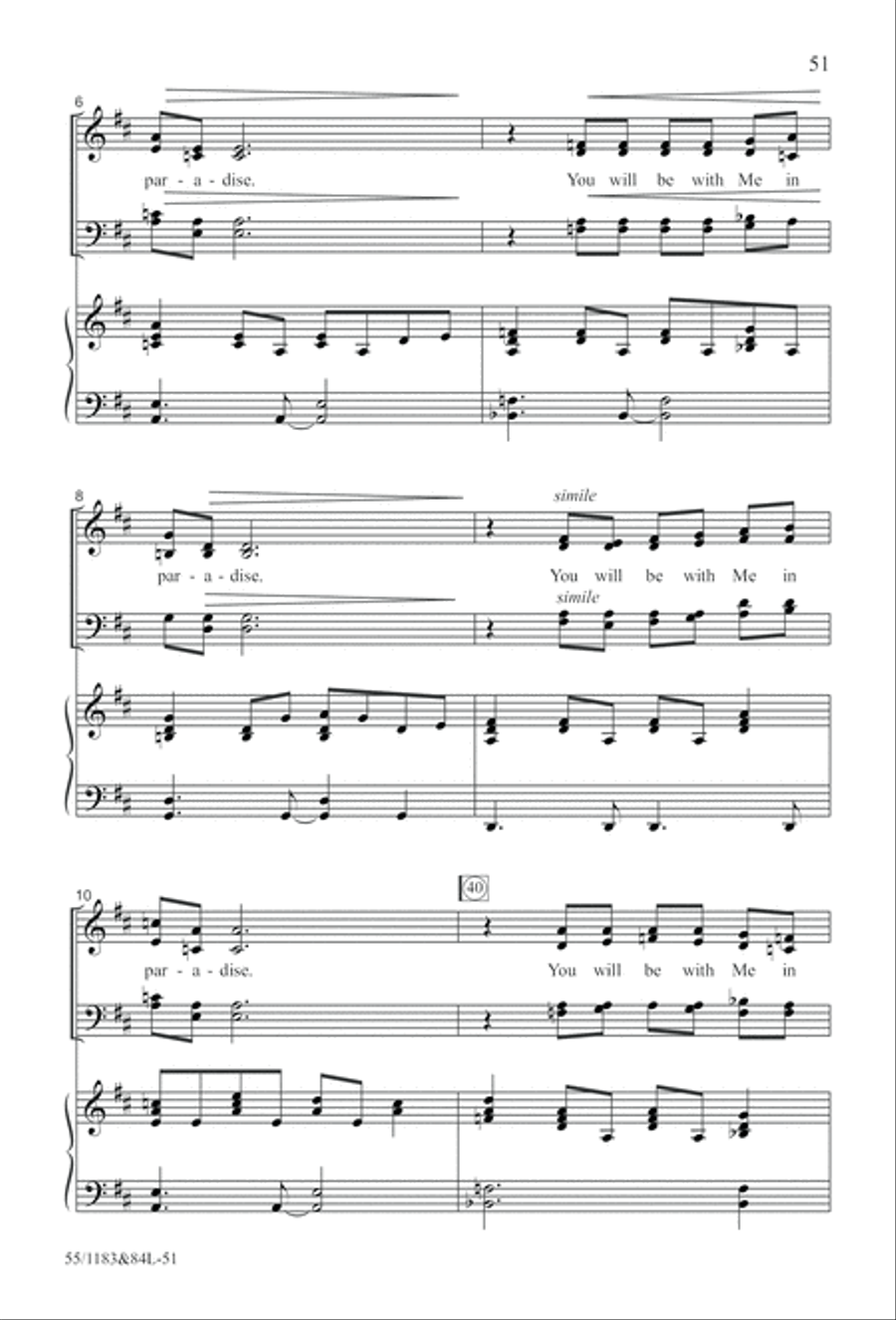 Come to the Cross and Remember (Digital Download) 4-Part scores gallery preview page 51